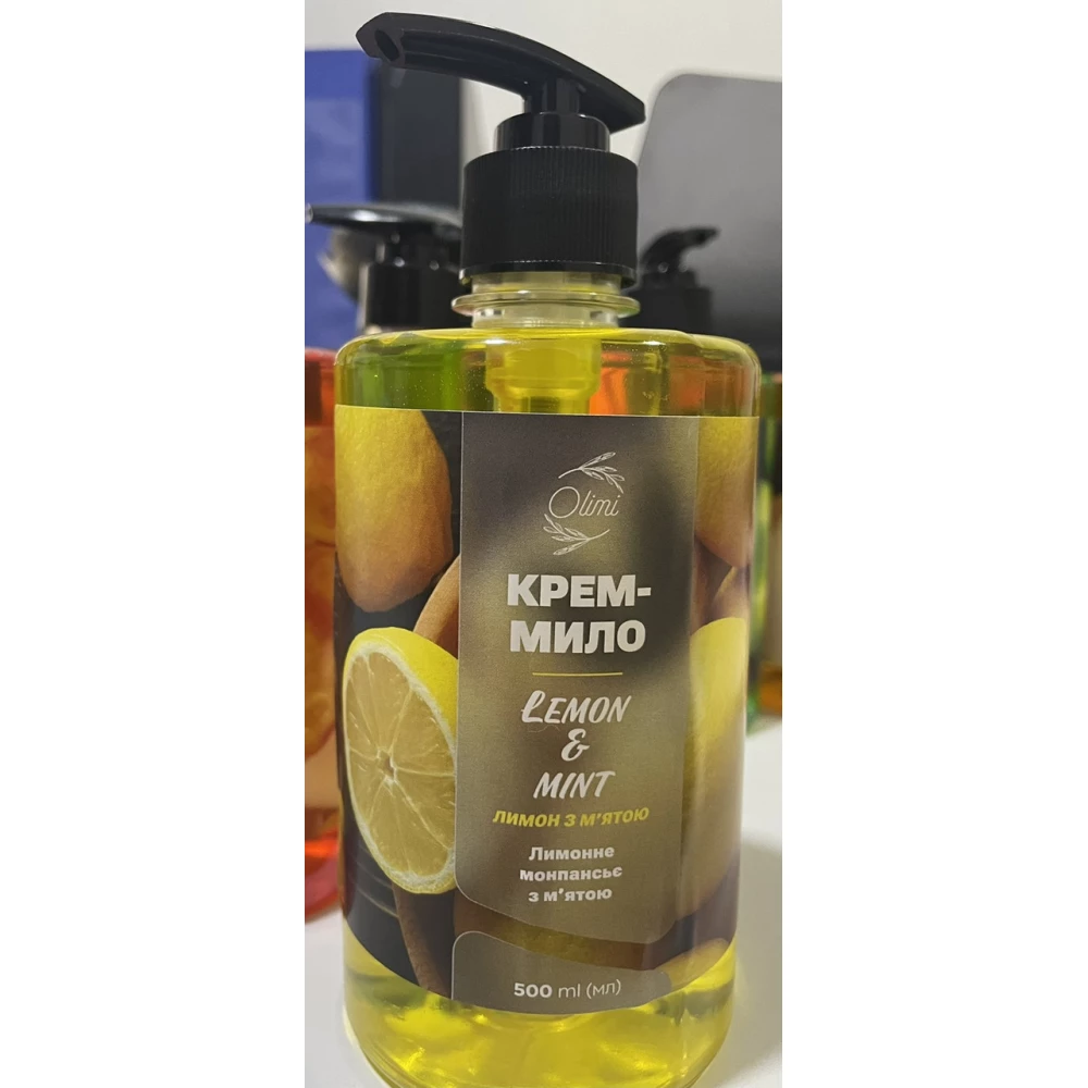 Мило рідке “Olimi“ 500мл. дозатор “Лимон та м.ята“, ящ.-15шт.
