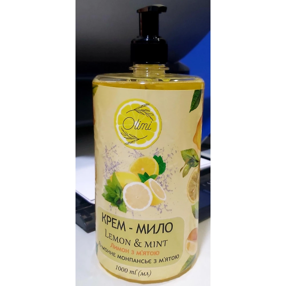 Мило рідке “Olimi“ 1000мл.  дозатор “Лимон та м.ята“, ящ.24шт.