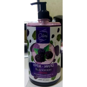 Зображення товара - Мило рідке “Olimi“ 1000мл. дозатор “Ожина“, ящ.24шт.