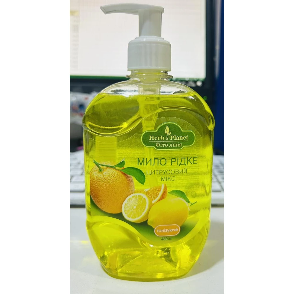 Мило рідке «Цитрусовий мікс» 480 мл з доз.  «Фіто лінія» Herb`s Planet