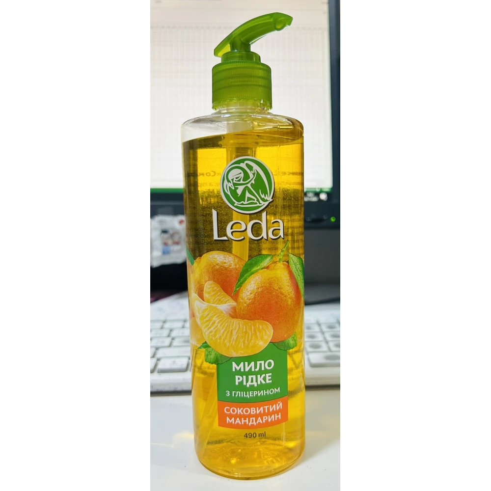 Мило рідке Leda (Леда) “Соковитий мандарин“ 490 ml ящ.20шт.