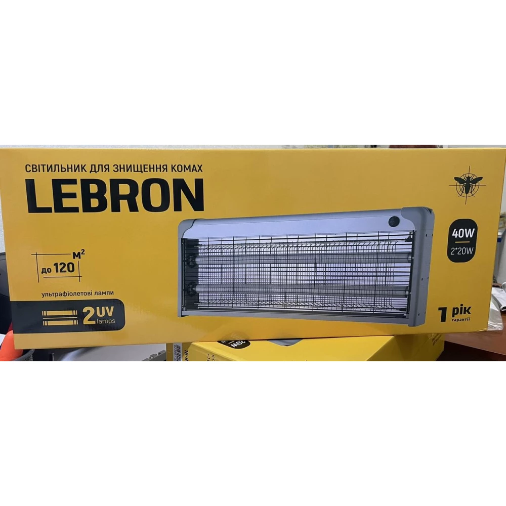 Світильник LEBRON для знищення комах 2*20W ультрафіолетовий