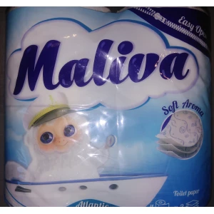 Изображение товара -  Туалетний папір Maliva Atlantic АРОМАТ, тришаровий “Морська Свіжість“ 17м., 1шт.-4рул.