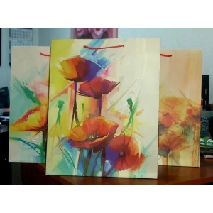 Изображение товара - Подарунковий пакет пап. № 31 Квіти, 26*32 , пач.-12шт.