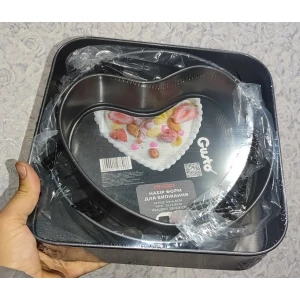 Изображение товара -  Набір Форм для випікання Gusto, 3шт. (серце 3 см/коло26 см/квадрат 28 см) GT-3303