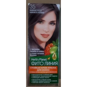 Изображение товара -  Стійка крем-фарба для волосся “Фіто лінія“ Herbs Planet №35 Попелясто-русявий