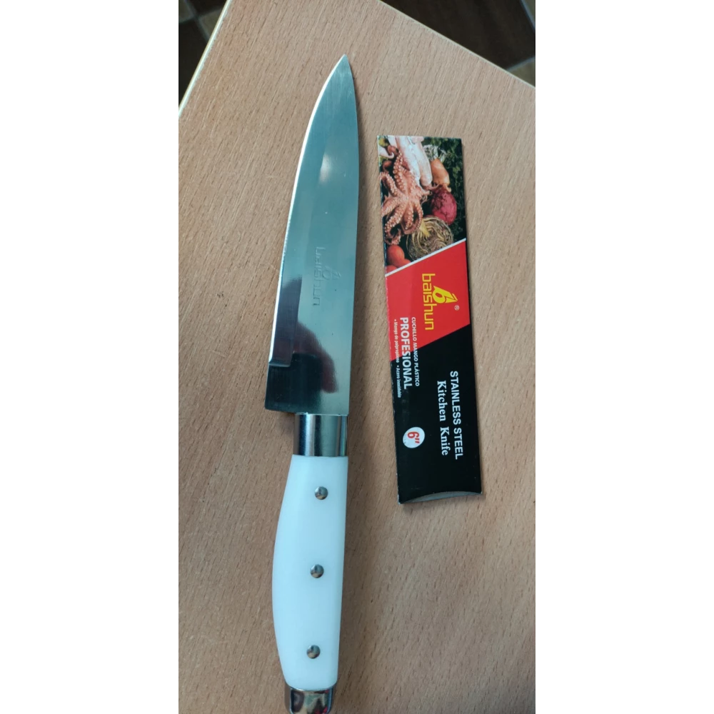 Ніж GT-6 біла ручка уп.12шт.