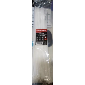 Изображение товара -  Хомут  нейлоновий 5*400 багаторазовий білий уп. 100 шт. Haisser