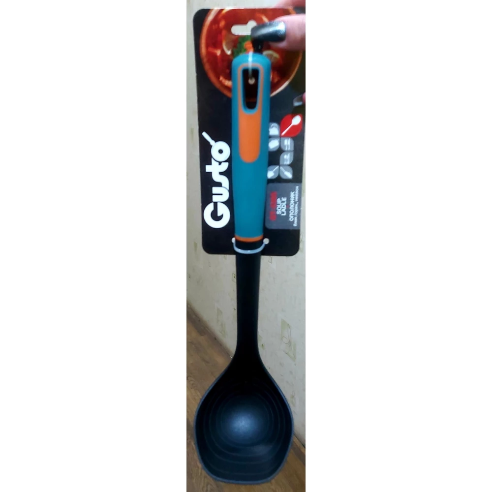 Ополоник нейлон чорний/блак/оранж Gusto GT 5305