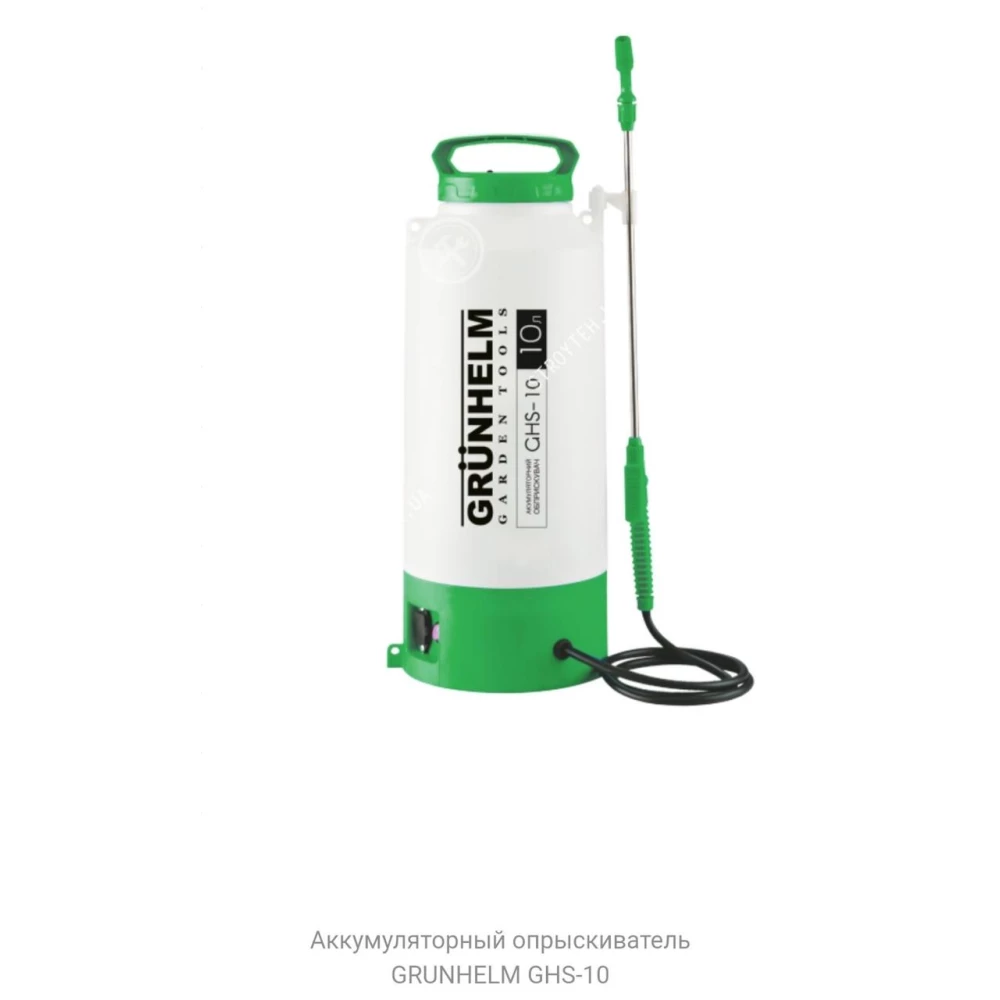 Оприскувач акумуляторний садовий Grunhelm GHS-10, 10л.