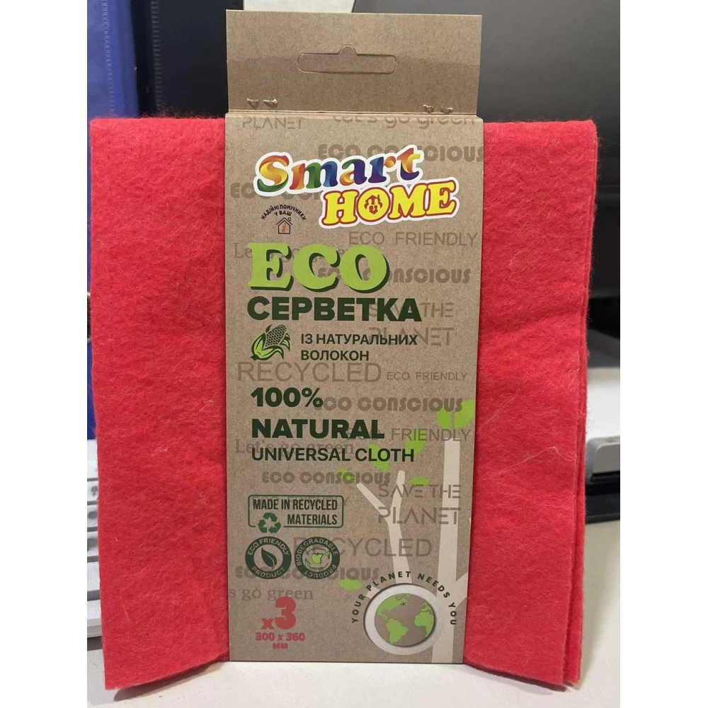 Серветка ECO універсальна  3шт.“Smart Home“ ящ. 45шт.