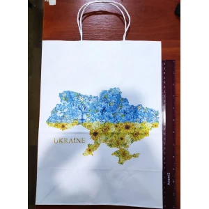 Изображение товара -  Паперовий пакет з ручками Україна 38см*32см