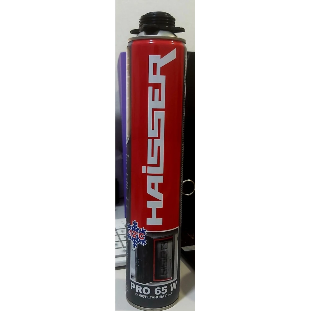 Піна монтажна HAISSER Проф (зима) пістолетна PRO 65W 780мл.