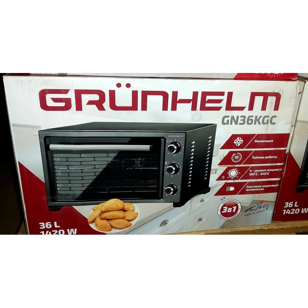 Піч електрична GRUNHELM GN36KGC (чорний) 36л. 1420 Вт