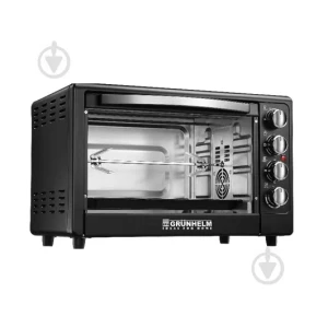 Изображение товара -  Піч електрична GRUNHELM GN50ARC (черный) 50л, 2200 Вт з конвекцією+гриль+2 прямокутних дека