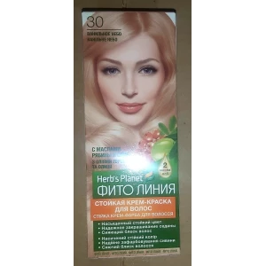 Изображение товара -  Стійка крем-фарба для волосся “Фіто лінія“ Herbs Planet №30 Ванільне небо