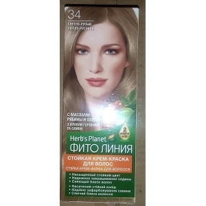 Изображение товара -  Стійка крем-фарба для волосся “Фіто лінія“ Herbs Planet №34 Світло-русявий