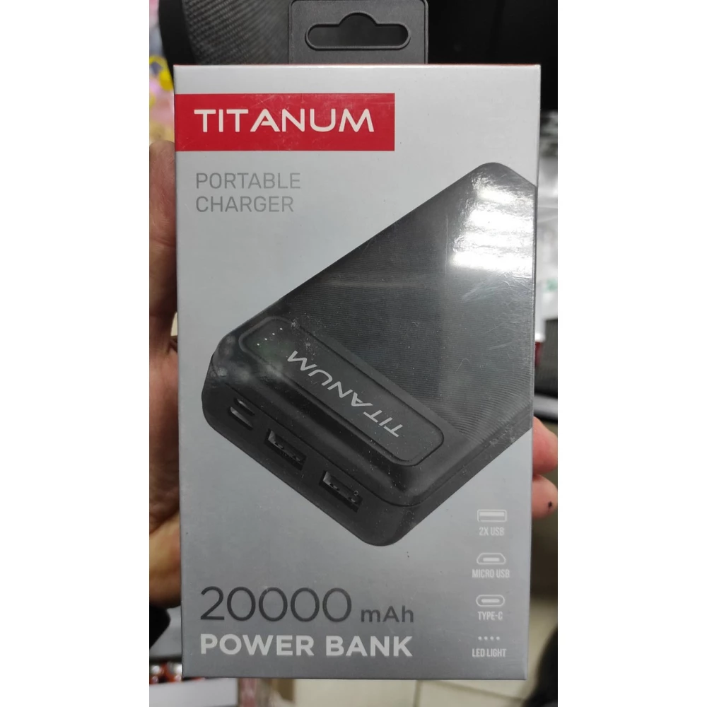 Повербанк TITANUM 913 Black 20000mah