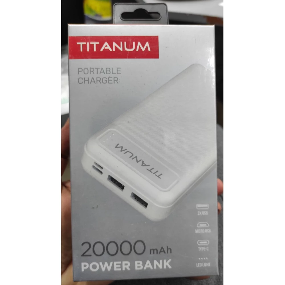 Повербанк TITANUM 913 White 20000mah