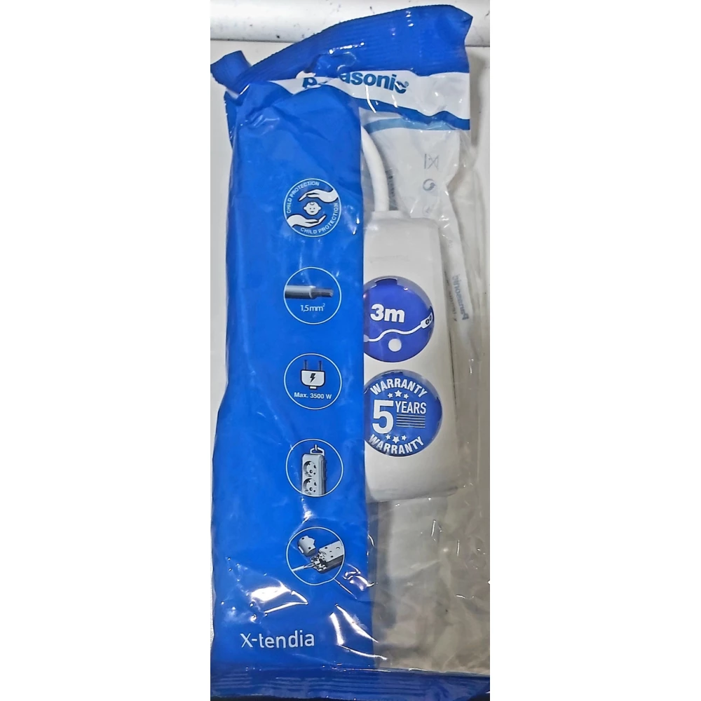 Подовжувач  2 гнізда. , 3 м. “Panasonic“, VLTB02232GR-UA