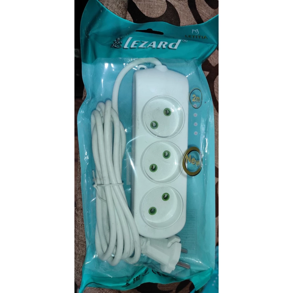 Подовжувач 3гн/2м LEZARD LETITIA 721-0302-303