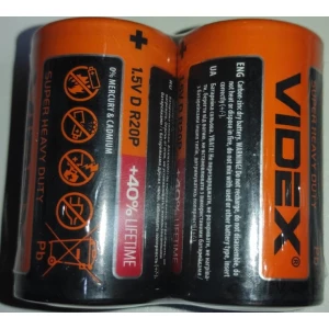 Изображение товара - Батарейка Videx оранж R-20, пач-24 шт.