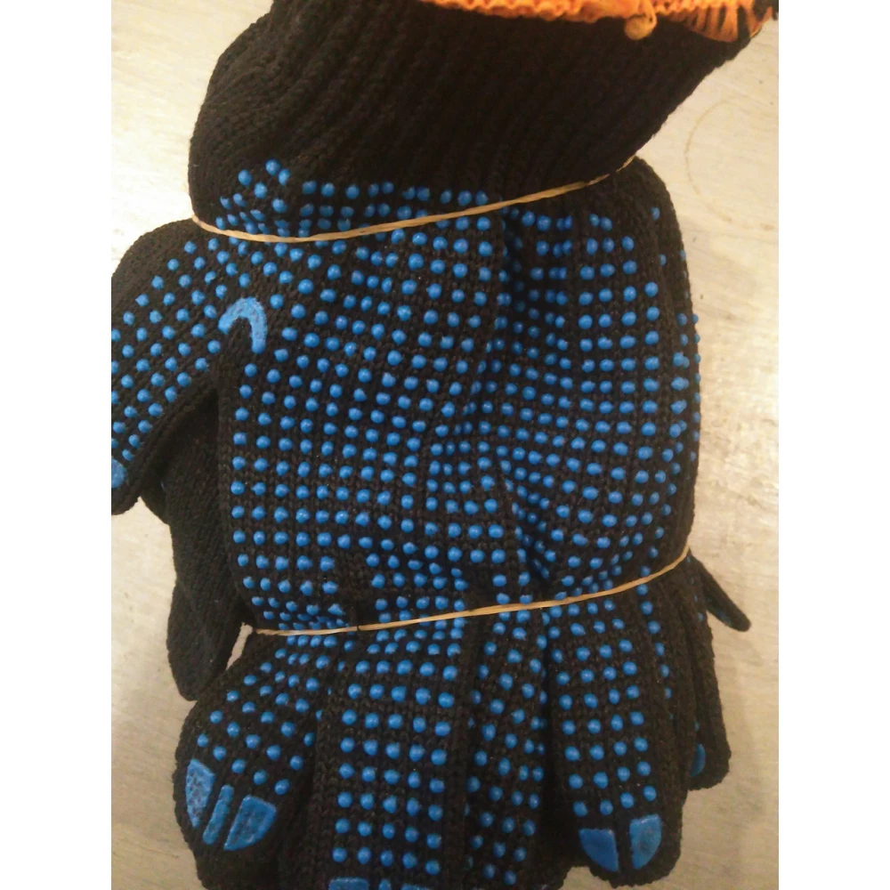 Робоча Рукавиця №8611 чорна х/б стрейч, пач.-10,12пар.WE2122