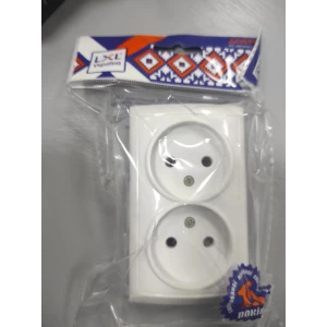Изображение товара -  Розетка біла 2-на TERRA LXL .2212