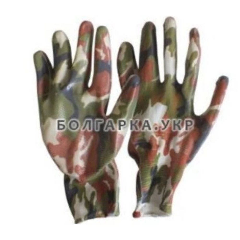 Рукавички трикотажні з жовтим ребристим латексним покриттям WERK з підвіскою