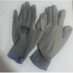 Изображение товара -  Рукавички трикотажні ПЕ сірий колір ПУ покриття з підвіскою ВЕРК WE2136