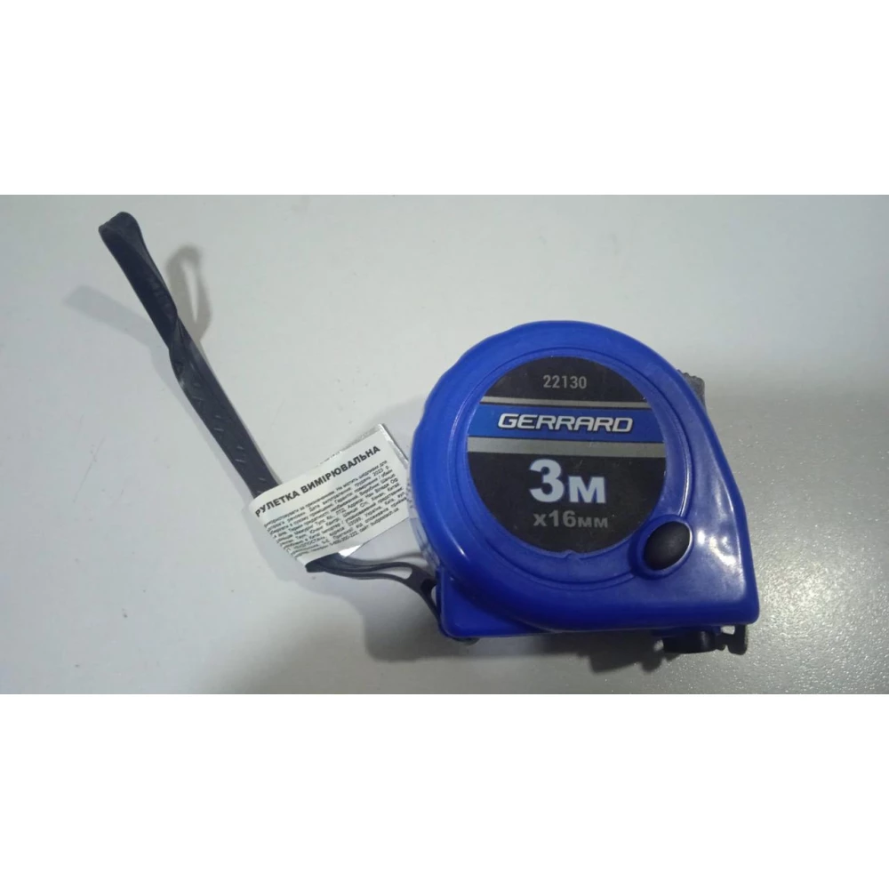 Рулетка 3 м*16 мм пласт корпус Gerrad