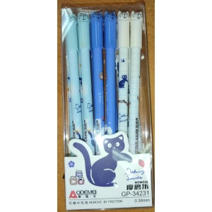 Изображение товара -  Ручка пиши-стирай синя (Котик) пач.-12шт. GP-34231