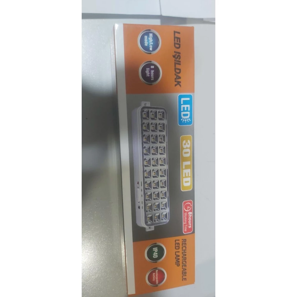 Світильник акумуляторний аварійний 30SMD lED-діодами, 2реж роботи