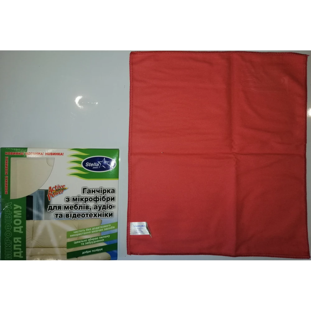 Серветка з мікрофібри для меблів, теле- та комп`ютерної техніки “Stella“