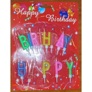 Изображение товара -  Свічки в торт HAPPY №А-38 “Написано Літерами“