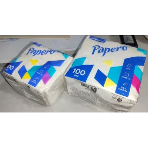 Изображение товара -  Серветки паперові “Papero“ 1/4 1ш. 330*330 мм 100арк. білі (NL017)