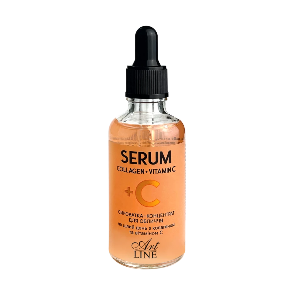 Сироватка-концентрат для обличчя з колагеном і вітаміном С, 50 мл. “Art Line“