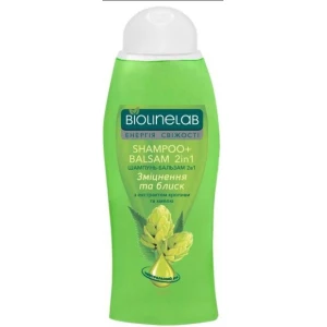 Изображение товара -  Шампунь-бальзам BIOLINELAB 2в1 “З екстрактими кропиви та хмелю“ 400мл. ящ.20шт.