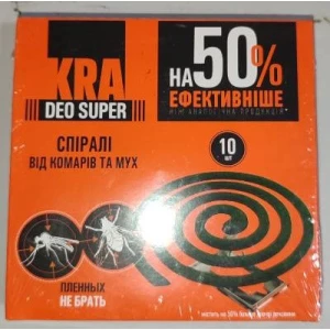 Изображение товара -  Спіраль від комарів КРА DEO, пач.-10шт.