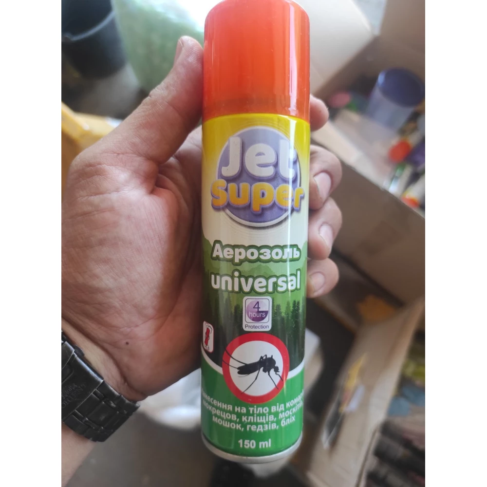 Спрей від комарів Jet Турція 150мл, уп.12шт.ящ.-48шт.