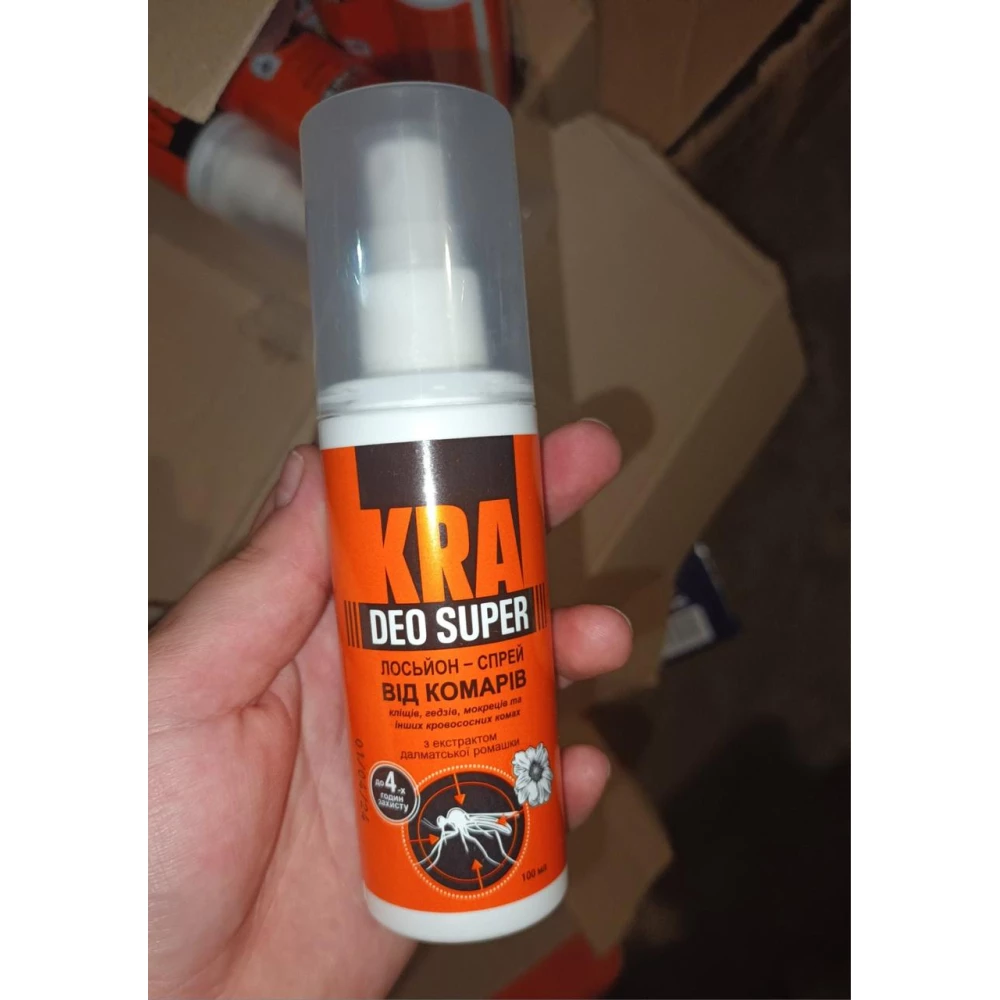 Спрей від комарів KRA 10% 100мл. ящ.48шт.