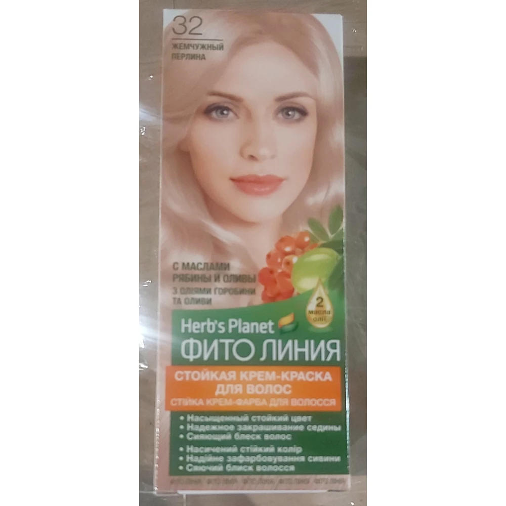 Стійка крем-фарба для волосся “Фіто лінія“ Herbs Planet №32 Перлина
