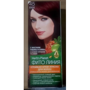 Изображение товара -  Стійка крем-фарба для волосся “Фіто лінія“ Herbs Planet №45 Божоле