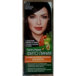 Изображение товара -  Стійка крем-фарба для волосся “Фіто лінія“ Herbs Planet №53 Чорна кава
