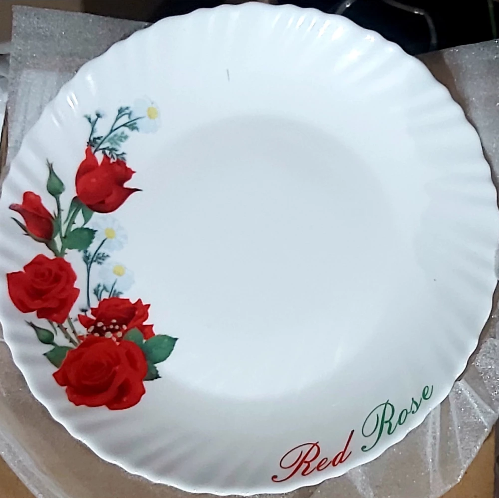 Тарілка десертна Wave Vittora “Червоні троянди“ 190мм, пач.-12шт. V-190R