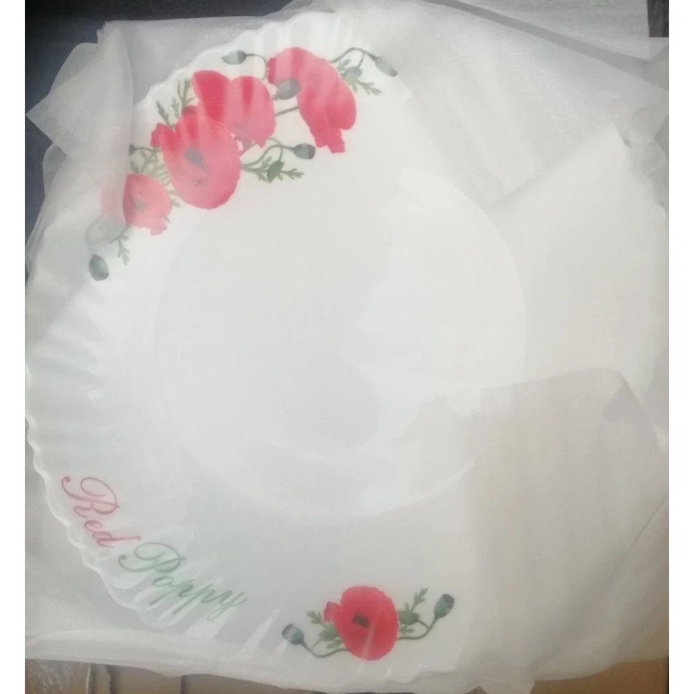 Тарілка обідня Wave Vittora “Букет Червоні Маки“ 220мм, пач.-12шт. V-220Р