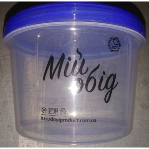 Изображение товара -  Ємність кругла 0,700л., кришка з різьбою, герметичний, харчовий