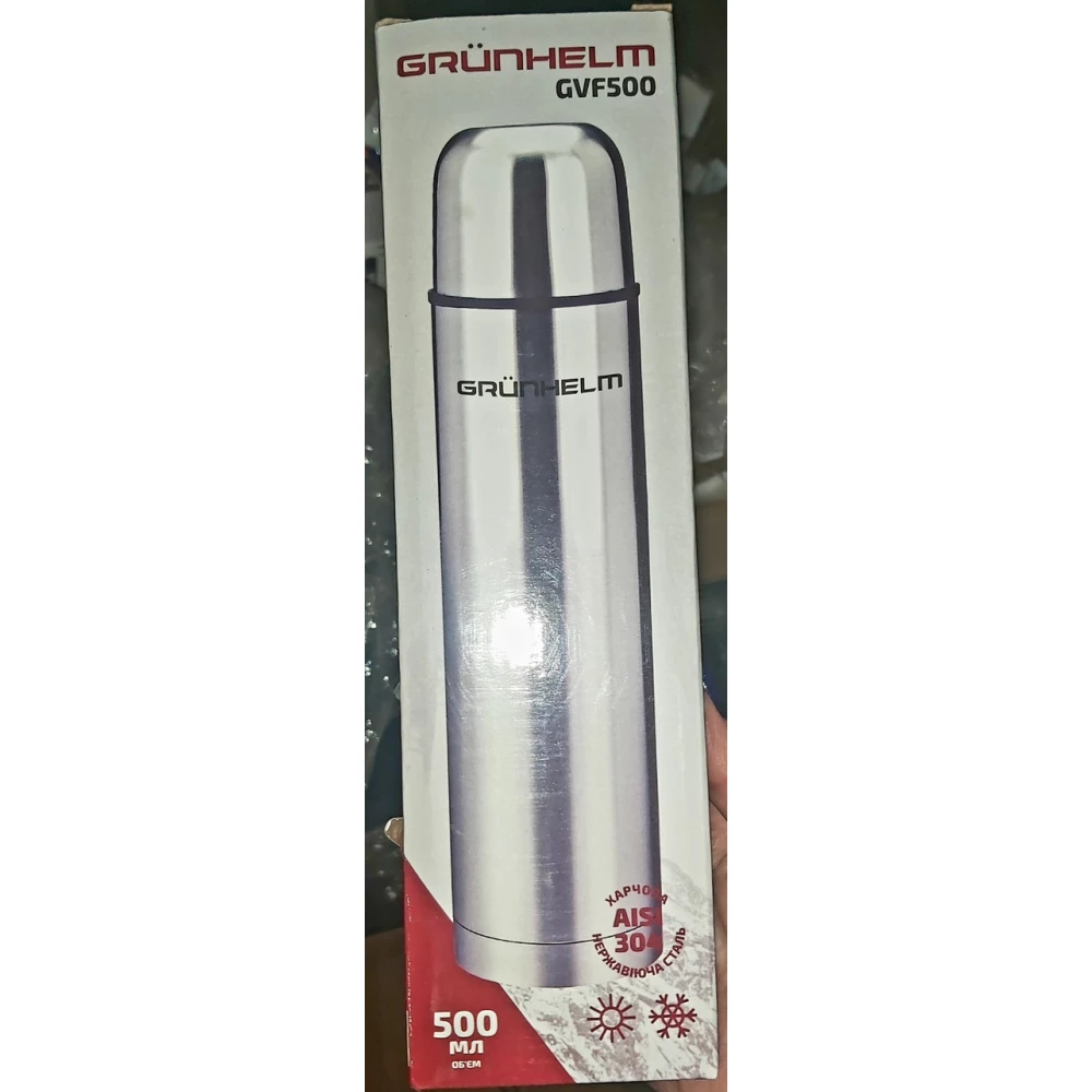 Термос з нержавіючоі сталі 0,5л GRUNHELM GVF-500