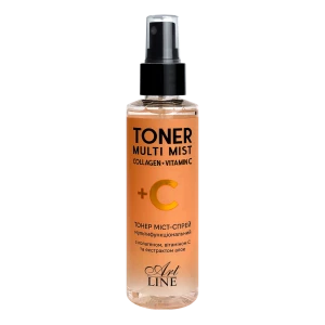 Изображение товара -  Тонер міст-спрей для обличчя з колагеном, вітаміном С та екстрактом алое, 150 мл. “Art Line“