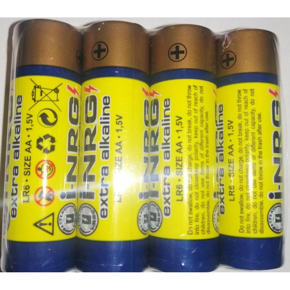 Батарейка I-NRG Extra Alkaline.,LR-6, 24AA, блок 6 запайок по 4 шт.=24 шт.